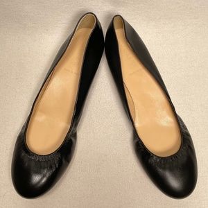 J.Crew Cece Leather Ballet Flats in Black sz. 9.5